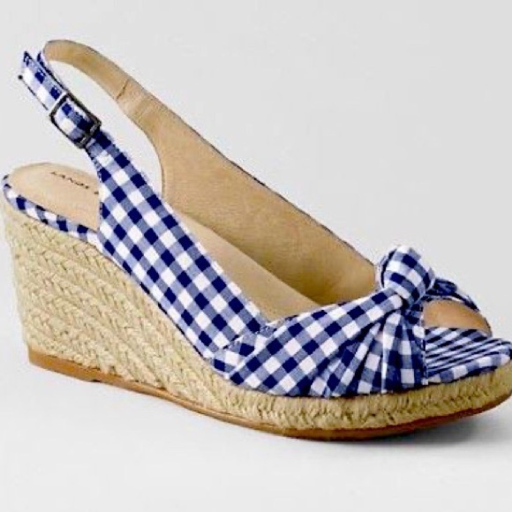 Land’s End Parker Mid Wedge Knotted Espadrille 7 ✨